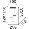 29W LED pakabinamas šviestuvas GALAXY, baltas, 3000K, 342993