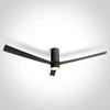 Lubinis šviestuvas 29W ventiliatorius su dimeriuojamu 15W LED šviestuvu, juodas, 3000/4000/5500K, 6322C/B/V