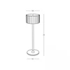 2W LED įkraunamas stalo šviestuvas, smėlio sp., 2700/4000/6500K, dimeriuojamas, IP44, E488