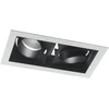 2x10W LED įleidžiamas šviestuvas APOLLO, juodas, 3000K