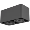 Lubinis šviestuvas 2x10W LED paviršinis šviestuvas XKUBO, juodas, 3000K, IP40