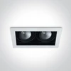 2x12W LED įleidžiamas pakreipiamas šviestuvas, baltas, 3000K, 51212E/W/W