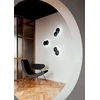 2x16W LED sieninis/lubinis šviestuvas Dėlionė ROUND DOUBLE, matinės juodos sp., 3000K, dimeriuojamas