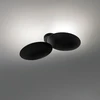 2x16W LED sieninis/lubinis šviestuvas Dėlionė ROUND DOUBLE, matinės juodos sp., 3000K, dimeriuojamas