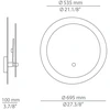 2x20W LED sieninis šviestuvas ECLIPSI, baltas, 2700K, dimeriuojamas