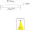 2x2W LED šviestuvas į magnetines sistemas ONELIGHT MINI/MIDI, juodas, 3000K, 42128A/B/W