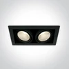 2x30W LED įleidžiamas pakreipiamas šviestuvas, juodas, 3000K, 51230/B/W
