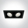2x30W LED įleidžiamas pakreipiamas šviestuvas, juodas, 4000K, 51230/B/C