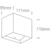 2x3W LED sieninis šviestuvas, antracito sp., 3000K, 67398C/AN/W