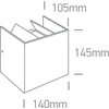 2x3W LED sieninis šviestuvas, antracito sp., 3000K, 67340A/AN/W