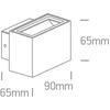 2x3W LED sieninis šviestuvas, baltas, 3000K, 67374/W/W