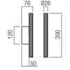 2x5W LED sieninis šviestuvas NIKOS, juodas, 3000K, šviečia į viršų ir į apačią, 01-3849