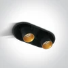2x6,5W LED įleidžiamas pakreipiamas šviestuvas, juodas, 3000K, 11207C/B/W
