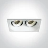 2x6,5W LED įleidžiamas pakreipiamas vidaus/lauko šviestuvas, baltas, 3000/3500/4000K, IP54, 11207WD/W/V