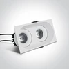 2x6,5W LED įleidžiamas pakreipiamas vidaus/lauko šviestuvas, baltas, 3000/3500/4000K, IP54, 11207WD/W/V
