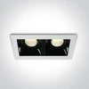 2x6,5W LED įleidžiamas šviestuvas, baltas, 3000K, 50207B/W/W