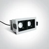 2x6,5W LED įleidžiamas šviestuvas, baltas, 3000K, 50207B/W/W