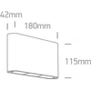2x6W LED sieninis šviestuvas, antracito sp., 3000K, 67412/AN/W