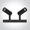 2x6W LED šviestuvas į magnetines sistemas MINI/MIDI/MAXI/P&P, juodas, 3000/3500/4000K, 48V, 38°, 42108A/B/V