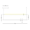 2x7W+20W LED pakabinamas šviestuvas, juodas, 3000K, 23251