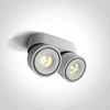 2x8W LED lubinis šviestuvas, baltas, 3000/3500/4000K, 12208LA/W/V