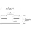 3 fazių bėgelio adapteris, baltas, 41002A/W