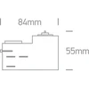 3 fazių bėgelio adapteris, pilkas, 41002/G