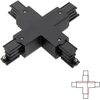 3 fazių bėgelių X formos sujungimas, juodas, 6CON411607N