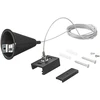 3 fazių DALI bėgelio pakabinimo rinkinys RAIL, juodas