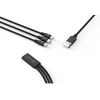 Devia 3-in-1 įkrovimo laidas USB į Lightning, MicroUSB ir Type-C, 1,2 m, juodas