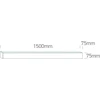 30-50W LED linijinės sistemos šviestuvas, baltas, 3000/4000/5000K, 38161A/W/V