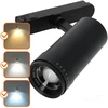 30W LED akcentinis šviestuvas į 3 fazių bėgelius NEXTRACK VISION, juodas, 3000/4000/5000K, 30-60°