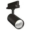 30W LED akcentinis šviestuvas į 3 fazių bėgelius TRACKLIGHT SPOT, juodas, 3000K, 24°