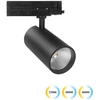 30W LED akcentinis šviestuvas į 3 fazių bėgelius KENTO, juodas, 2700/3000/4000K, dimeriuojamas, 24°, 4323401