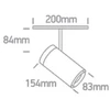 30W LED akcentinis šviestuvas į magnetines sistemas, juodas, 3000/4000K, reguliuojamas, DALI, 42114CL/B/V