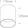 Lubinis šviestuvas 30W LED cilindro formos šviestuvas, juodas, 3000K, 12130Z/B/W