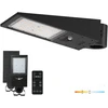 30W LED gatvės šviestuvas su saulės baterija STREET, juodas, 3000/4000K, su judesio davikliu, IP65, 140x70°
