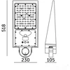 30W LED gatvės šviestuvas su saulės baterija STREET, juodas, 3000/4000K, su judesio davikliu, IP65, 140x70°