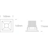 30W LED įleidžiamas šviestuvas, baltas, 4000K, 50130B/W/C