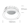 30W LED įleidžiamas šviestuvas, baltas, 3000/3500/4000K, su filtru nuo akinimo, 10130DH/W/V