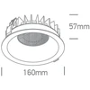 30W LED įleidžiamas šviestuvas su filtru nuo akinimo, juodas, 3000/3500/4000K, 10130DH/B/V