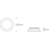 30W LED įleidžiamas vonios šviestuvas, baltas, 3000/4000/6000K, IP44, 10130U/W/V