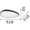 30W LED lubinis šviestuvas GEMINI, žalvario sp., 2700K, 341484