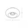 30W LED lubinis šviestuvas, juodos/rudos sp., 2700/3000K, dimeriuojamas, 25278