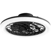 30W LED lubinis šviestuvas su ventiliatoriumi ETESIA, juodas, CCT
