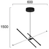 30W LED pakabinamas šviestuvas SANDY, juodas, 3000K, 4307000