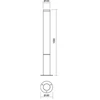 30W LED pastatomas lauko šviestuvas HINT, tamsiai pilkas, 3000K, IP54, 90277