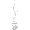30W LED pastatomas šviestuvas SCROLL, juodas, 3000/4000/6000K, dimeriuojamas, 01-4283