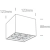 Lubinis šviestuvas 30W LED paviršinis šviestuvas, baltas, 3000K, 12906B/W/W