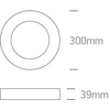 Lubinis šviestuvas 30W LED plafonas, juodas, 2700/3000/4000K, IP40, 62130F/B/V